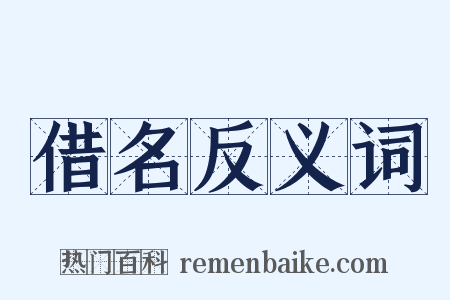 借名反义词是什么意思的图片